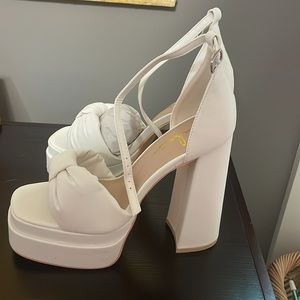 Lulus formal white platform heels